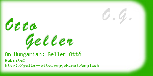 otto geller business card